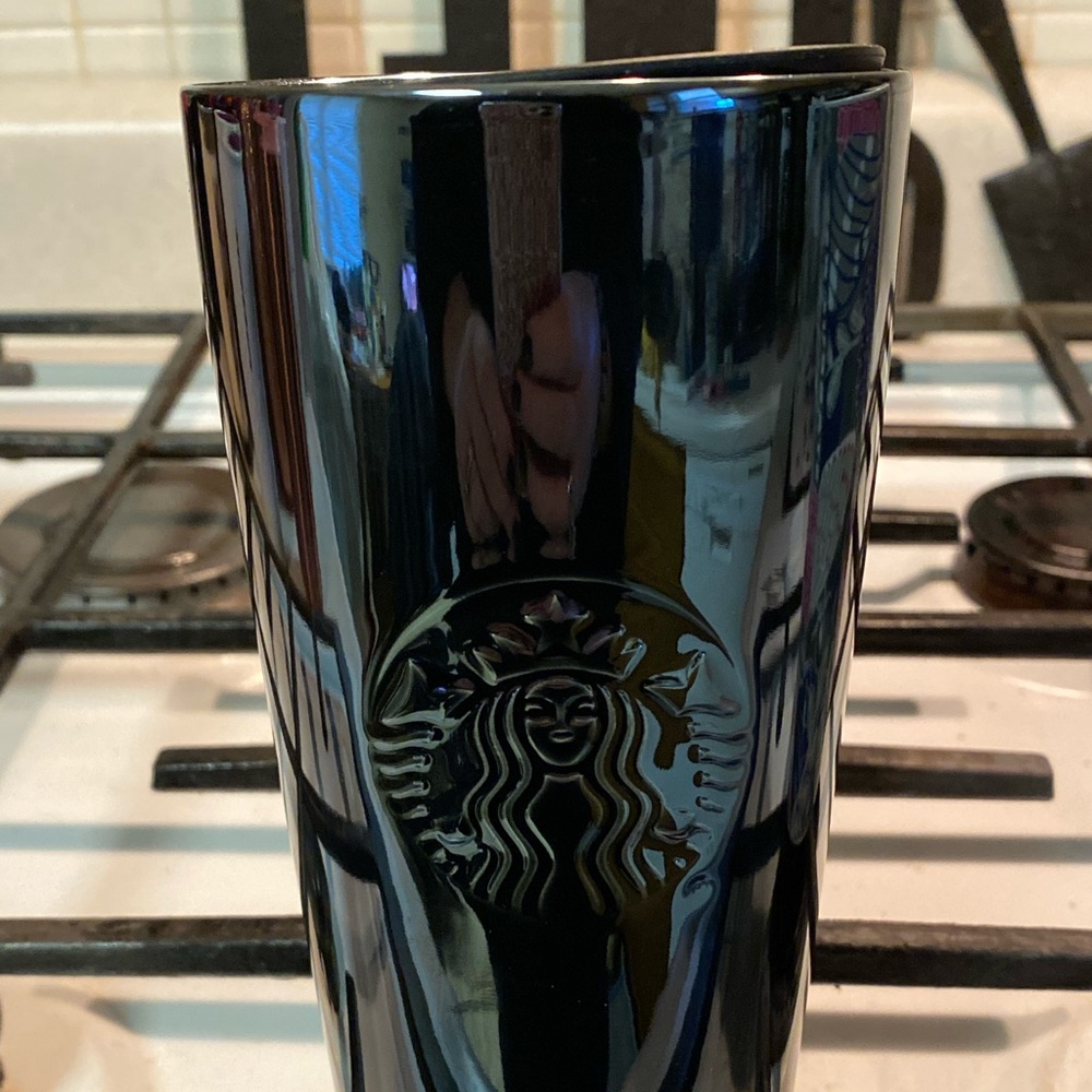 Starbucks High Gloss Black Tumbler Coffee Mug